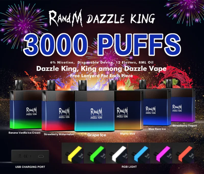 RandM Dazzle King Led Disposable Vape Pod Device