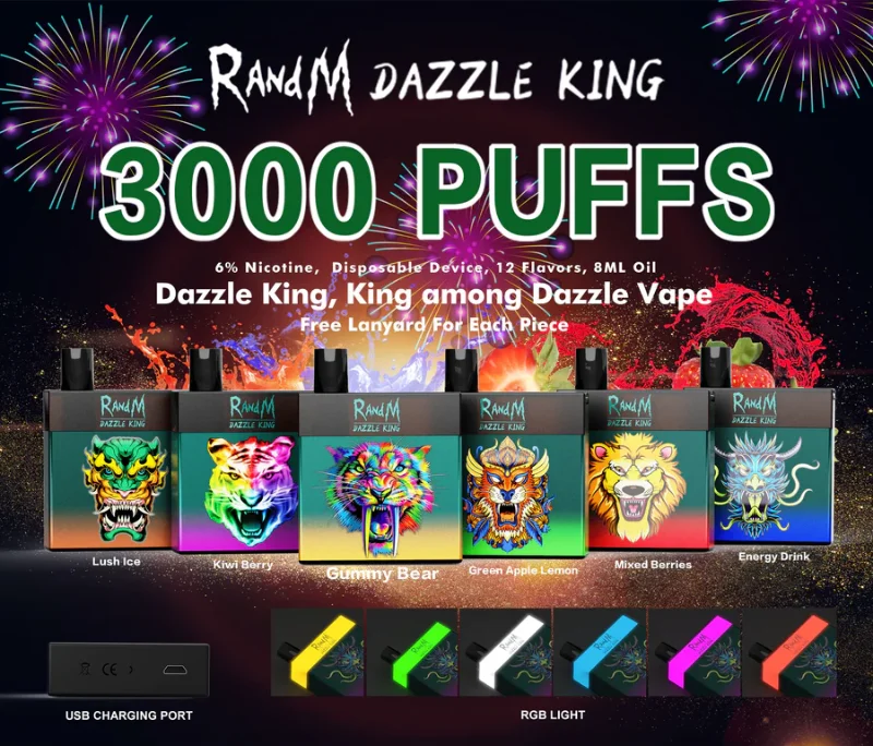RandM Dazzle King Led Disposable Vape Pod Device