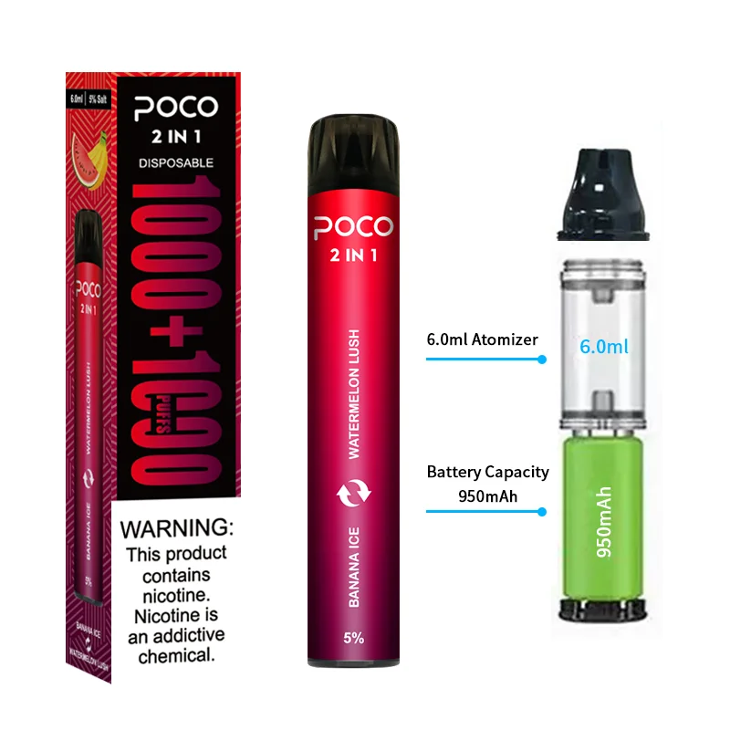 Poco 2 in 1 puffs vape